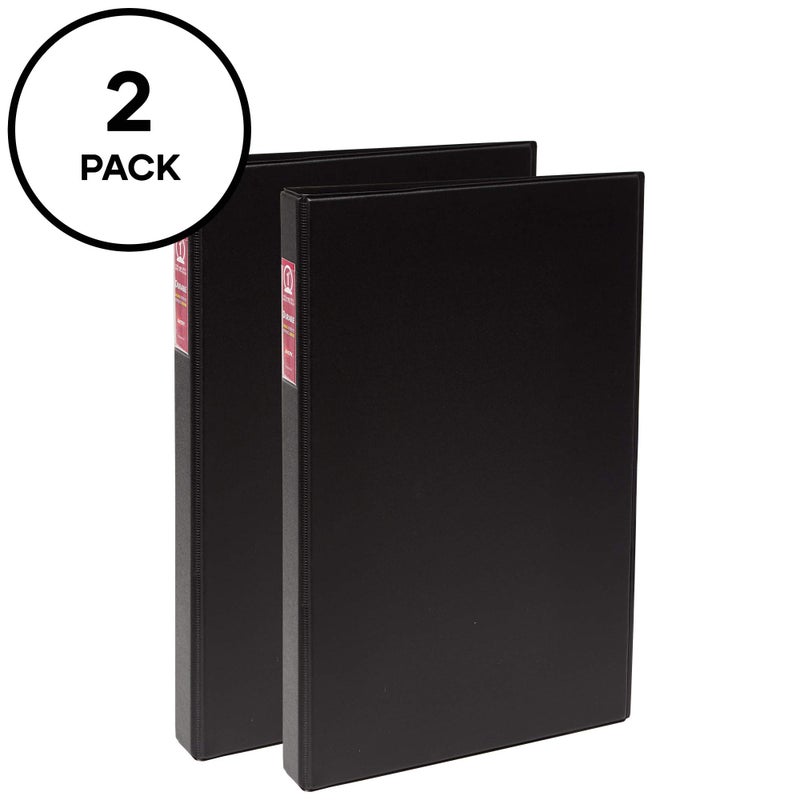 Avery Legal-Size Durable 3 Ring Binders, 1"" Round Rings, Holds 8.5"" x 14"" Paper, Black, 2 Pack (17709) - Image 5